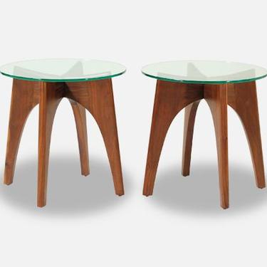 Adrian Pearsall Sculpted Walnut Side Tables for Craft Associates
