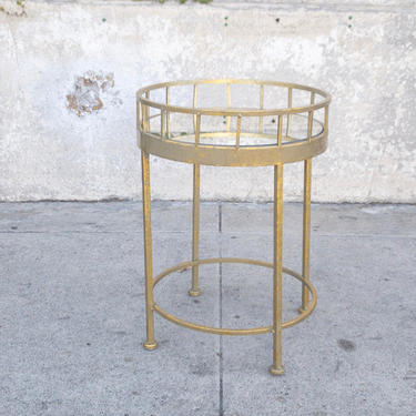 Small Glass &amp; Gold Side Table