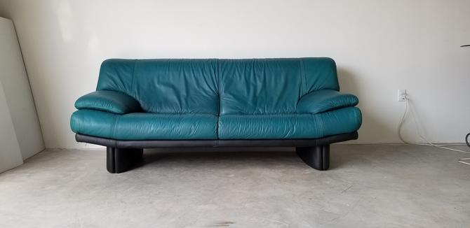 Italian Postmodern Leather Sofa, Leather Furniture Madison Wisconsin