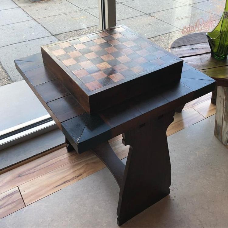 Handmade chess/ checkers table!