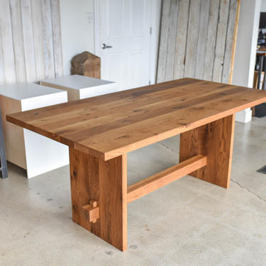 Modern Timber Frame Dining Table | Reclaimed Wood 
