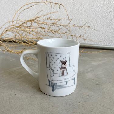 Magpie Mini Schnauzer Double Sided Coffee Mug | Jo Clark Design | Miniature Schnauzer Coffee Cup | Dog Love 
