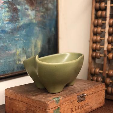Vintage Light Green Bowl Olive Plate Planter Vase Home Decor Organizer mid century modern retro pottery terracotta mcm abstract 