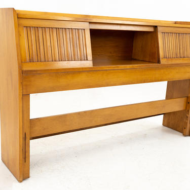 Crawford Furniture Mid Century Solid Wood Storage Queen Headboard - mcm by ModernHill