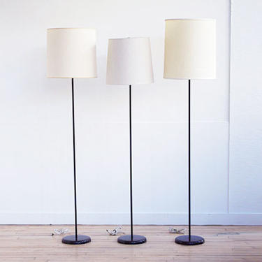 3 Robert Sonneman Brown Enameled Floor Lamps