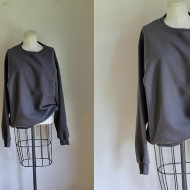 Vintage Basic Gray Sweatshirt / men's M // women's L-XL 
