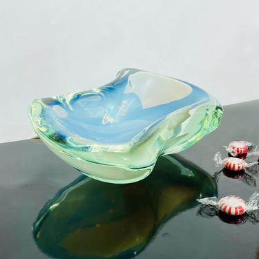 Vintage Large Opalescent Murano Glass Dish