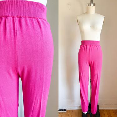 Vintage 1980s United Color of Benetton Hot Pink Cotton Pants / S 