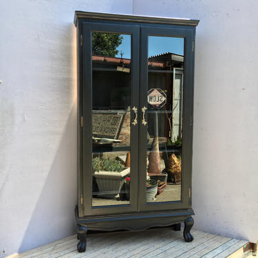 Painted Glass Bookcase