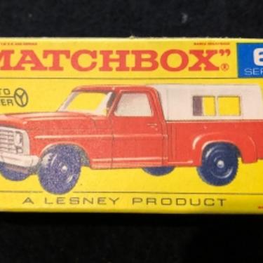Matchbox 6 Ford Pick Up with Removable Cap Vintage Original F Box Un-Used Circa 1970 NMLesney