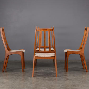 4 Mid Century Dining Chairs Teak Danish Modern 