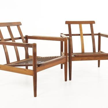 Borge Jensen and Sonner for Bernstorffsminde Mobelfabrik Teak Lounge Chairs - A Pair - mcm 
