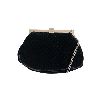 Chanel Black Velvet Chain Mini Bag