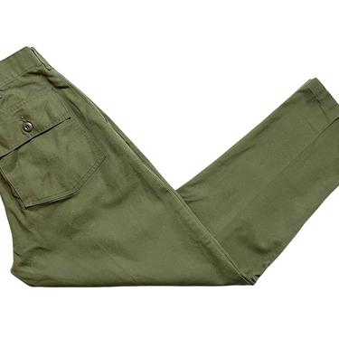 Vintage 1970s US Army OG-507 Field Trousers / Pants ~ measure 28.5 x 31 ~ Post Vietnam War ~ 28 29 Waist 