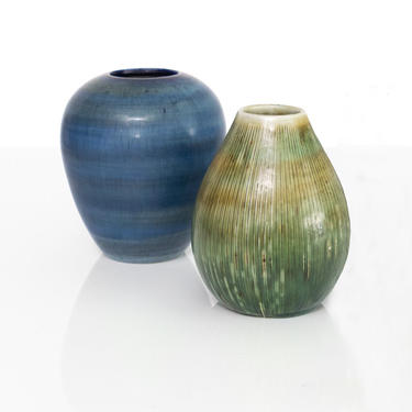 Gertrud Lonegren Swedish Art Deco ceramic vases for Rorstrand