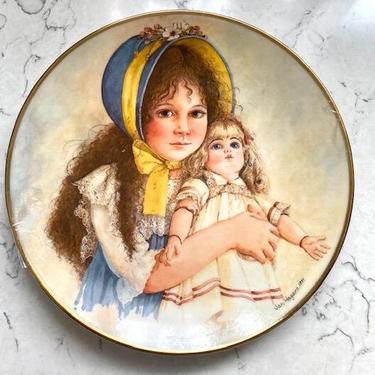 Vintage Circa 1978 Signed Jan Hagara “Lisa And The Jumeau Doll” Collectors Plate Plate by LeChalet