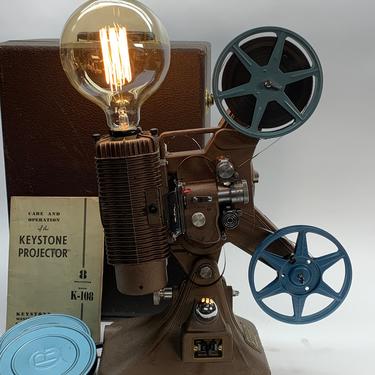 8mm Vintage Movie Camera Table Lamp RUNS FILM--included---great gift for a home theatre! 
