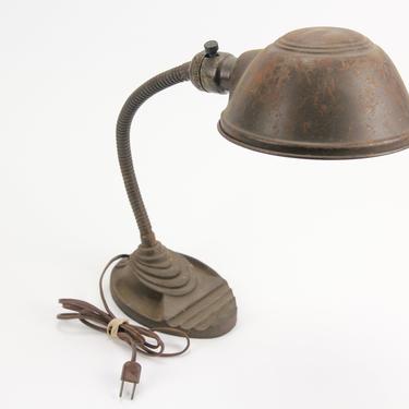 Eagle Electric Mid-Century Art Deco Industrial Gooseneck Desk Table Lamp #5805 