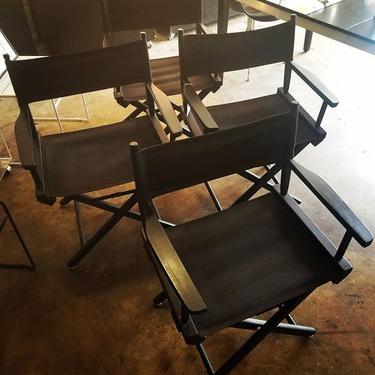                   Set of 4 Black Director Chairs