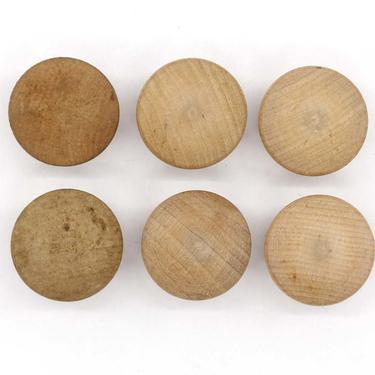 Set of 1 in. Unfinished Round Wood Cabinet Drawer Knobs