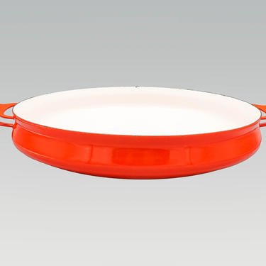 Dansk Kobenstyle Red Paella Pan | Vintage Danish Enameled Cookware | Jens Quistgaard Design (JHQ/IHQ) 