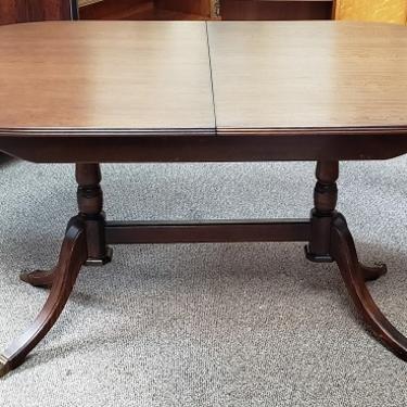 Item #R46 Vintage Mahogany Double Pedestal Dining Table c.1950s