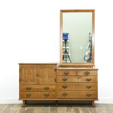 Miles Standish Provincial Long Dresser W/ Mirror