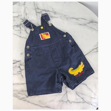 vintage 90's baby "gator" cotton overalls (Size: 12MB)