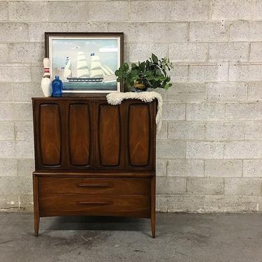 LOCAL PICKUP ONLY Vintage Broyhill Dresser Retro 1960s Mid Century Modern Tall Wood Cabinet Emphasis Furniture Line for Bedroom or Living 
