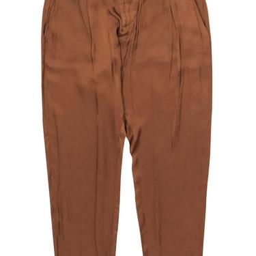 Rhie - Bronze Satin Pleated Trousers Sz 4