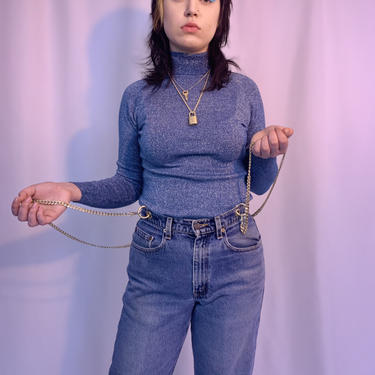 Chain suspender chain jeans 