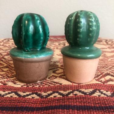 Vintage Made in Japan Cactus Salt and Pepper Shakers 