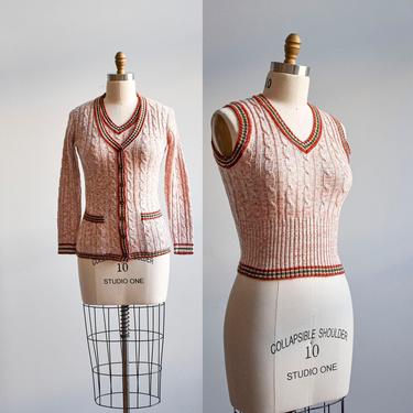 1970s Knit 2pc Sweater Set 
