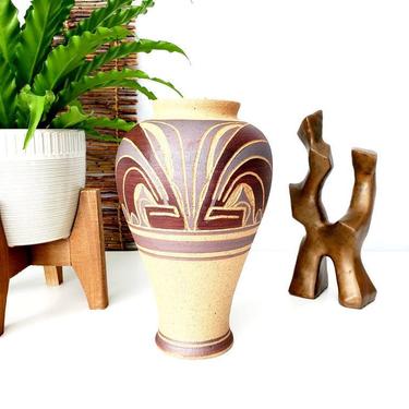 Mid Century Modern Studio Art Pottery Vase 