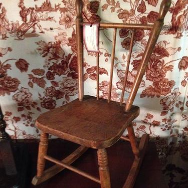 Antique toy chair with original paint. 18