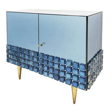 Blue Glass Cabinet by Interno 43 for Gaspare Asaro