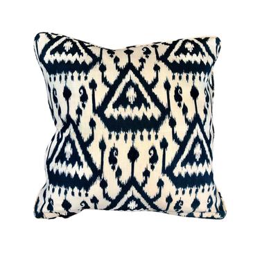 Deep Teal and Creme Decorative Pillow Cover 