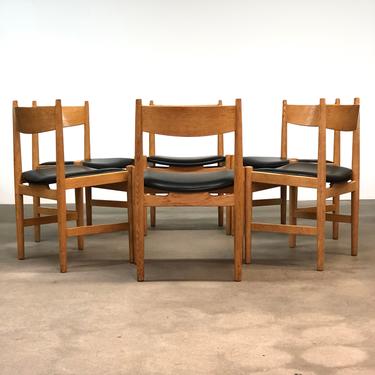 Hans J Wegner | Oak Dining Chairs | Danish Modern 