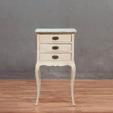 Provincial Blueberry &amp; Cream 3-Drawer Side Table – ONLINE ONLY