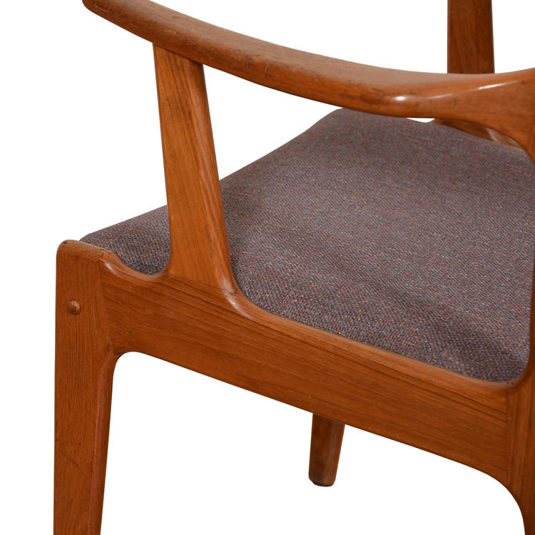 Pair of Danish Modern Teak Dining / Accent Arm Chairs
