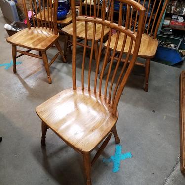 Set of 5 High Back Vintage Chairs