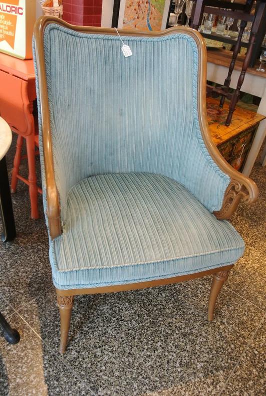 Blue velvet chair. $150