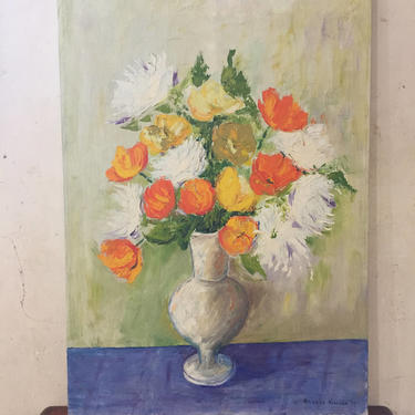 Original Still Life Painting - Vase of Poppies 