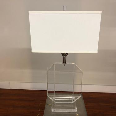 Signed Lucite Table Lamp by Van Teal 