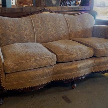 Grey Upholstered French Provincial Couch