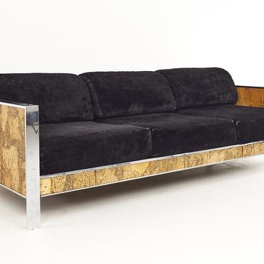 Adrian Pearsall for Craft Associates Mid Century Cork and Chrome Sofa - mcm 