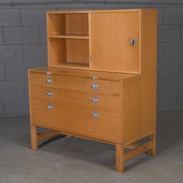 Oak Bookcase Unit and Chest with Stainless Steel Handles