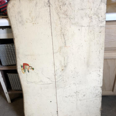 Vintage Drop Leaf Table Section with Decal 40” X 13 3/8”/24 1/4”