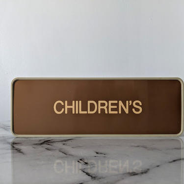 vintage 60's &amp;quot;CHILDREN'S&amp;quot; department store sign by BetaGoods