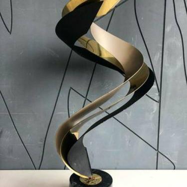 MCM/Mid Century Modern Curtis Jere ribbon sculpture. 
